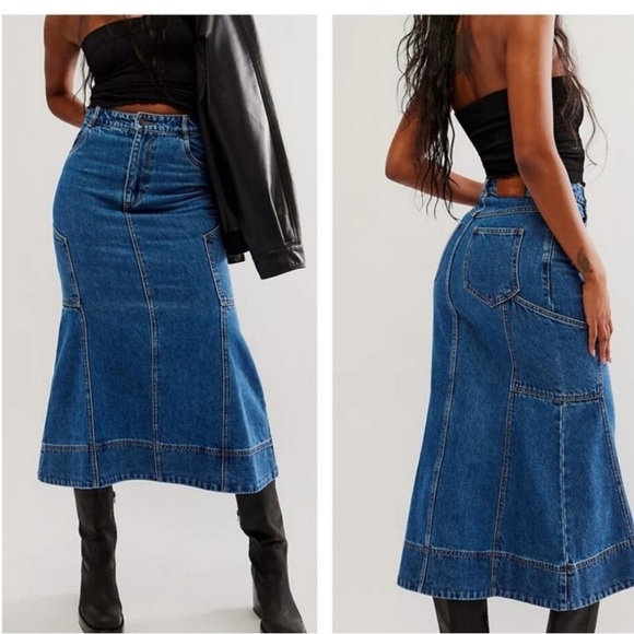 Shona Joy Dresses & Skirts - Shona Joy Tovere flared panneled midi skirt Free People size 6 like new